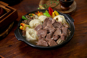 Korean Healthy Food. Korea Cuisine. Fresh Ingredients. 