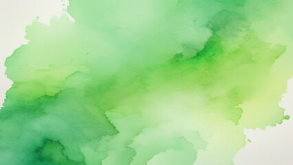 abstract green yellow watercolor hand painted copy space background