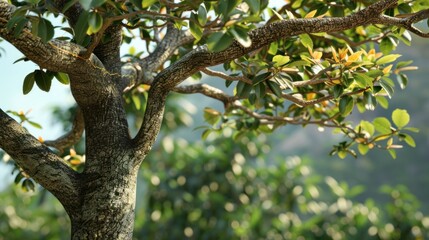 Fototapeta premium A Close-up View of a Tree Branch