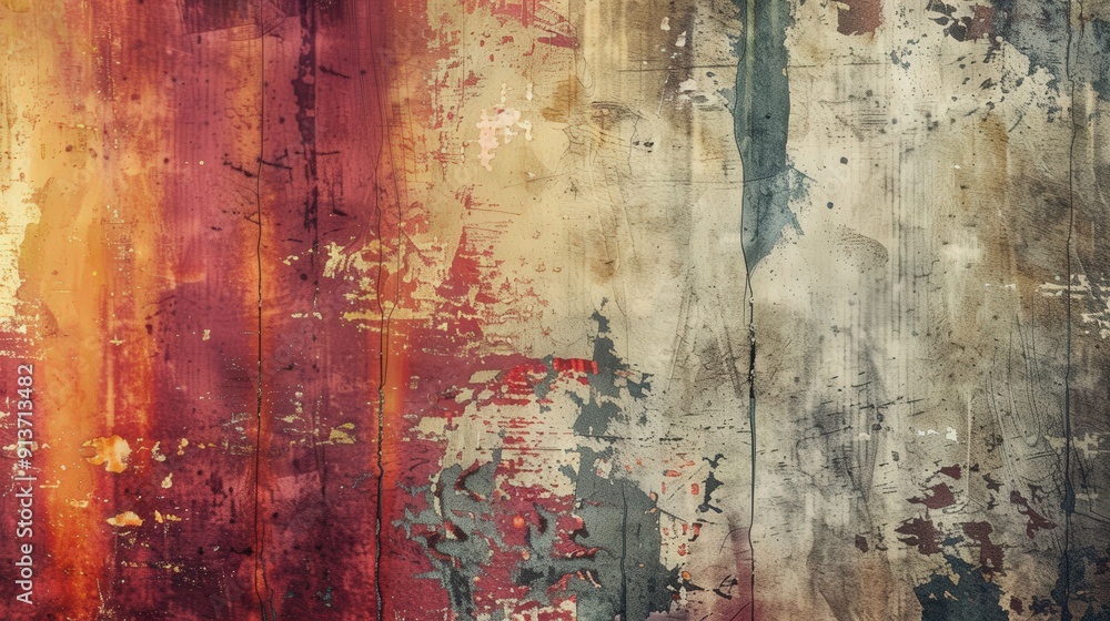 Poster create a striking visual contrast with grunge textures that juxtapose roughness with elegance