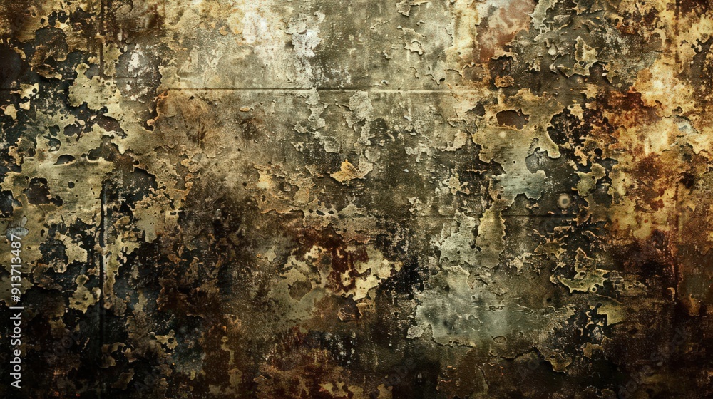 Poster create a striking visual contrast with grunge textures that juxtapose roughness with elegance