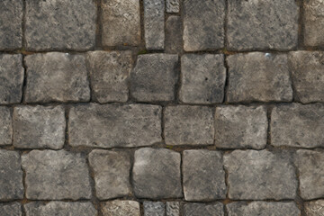 Fototapeta premium Processed collage of old street pavement surface texture. Background for banner, backdrop