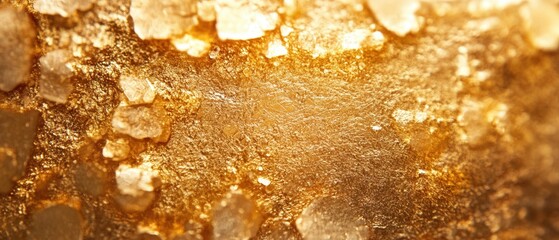 Macro shot of raw gold nugget showcasing unique texture and natural sheen