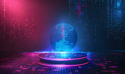 Interactive Display Hub, Present a podium that integrates interactive elements design