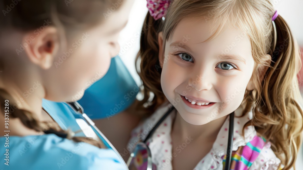 Poster describe the importance of regular well-child visits and what they typically include.