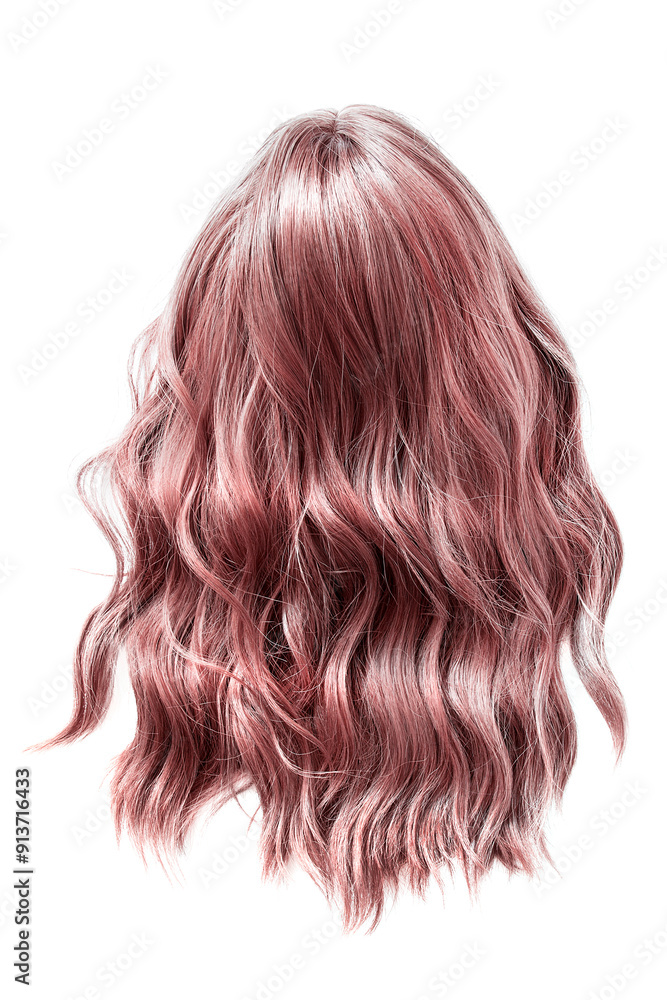 Poster strawberry blonde wig isolated