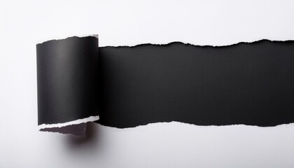 Torn paper, copy space for your text on a black background. Generated image