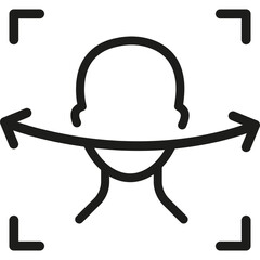 Face ID System, Biometric Identification Icon