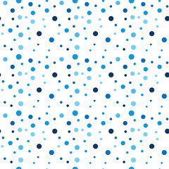Seamless pattern with blue dots