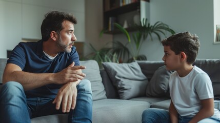 Fototapeta premium The father and the son.