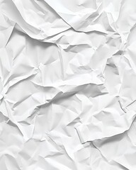 Obraz premium High Contrast White Crumpled and Creased Paper Poster Texture