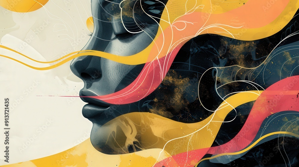 Poster discover the elegance of abstract illustrations that use simplicity to convey complex ideas.