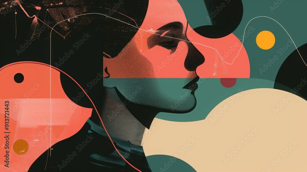 Poster discover the elegance of abstract illustrations that use simplicity to convey complex ideas.