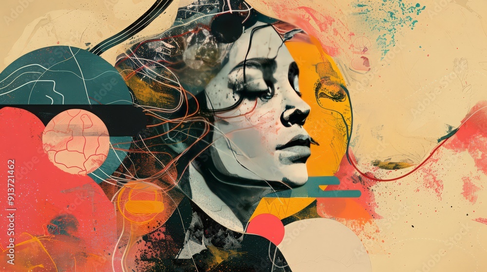 Poster discover the elegance of abstract illustrations that use simplicity to convey complex ideas.