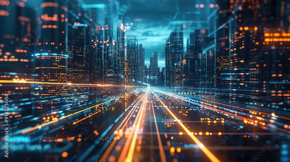 Poster discover the precision of futuristic engineering designs, optimizing structures and infrastructure f