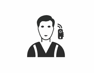 Whistle solid icon. Soccer or football referee coach alert symbol, glyph style pictogram on white background. Sport sign for mobile concept and web design. Vector graphics