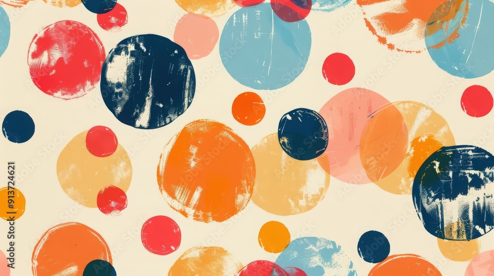 Poster dotted pattern texture adds a playful and whimsical touch, perfect for youthful and energetic design