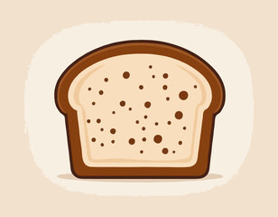 Slice of Bread Icon Flat Design