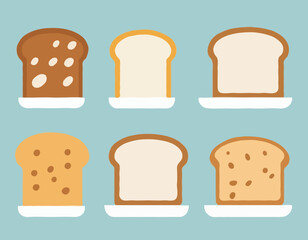 Slice of Bread Icon Flat Design