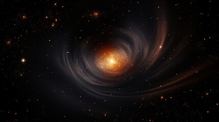 A Stunning Visual of a Black Hole in Deep Space
