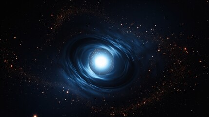 A Stunning Visual of a Black Hole in Deep Space