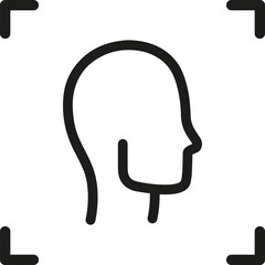 Face ID System, Biometric Identification Icon