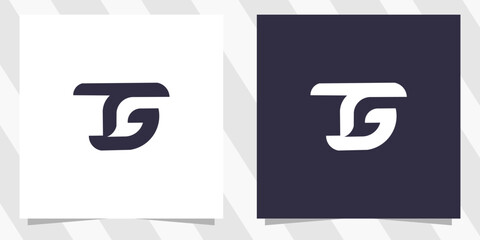 letter tg gt logo design vector
