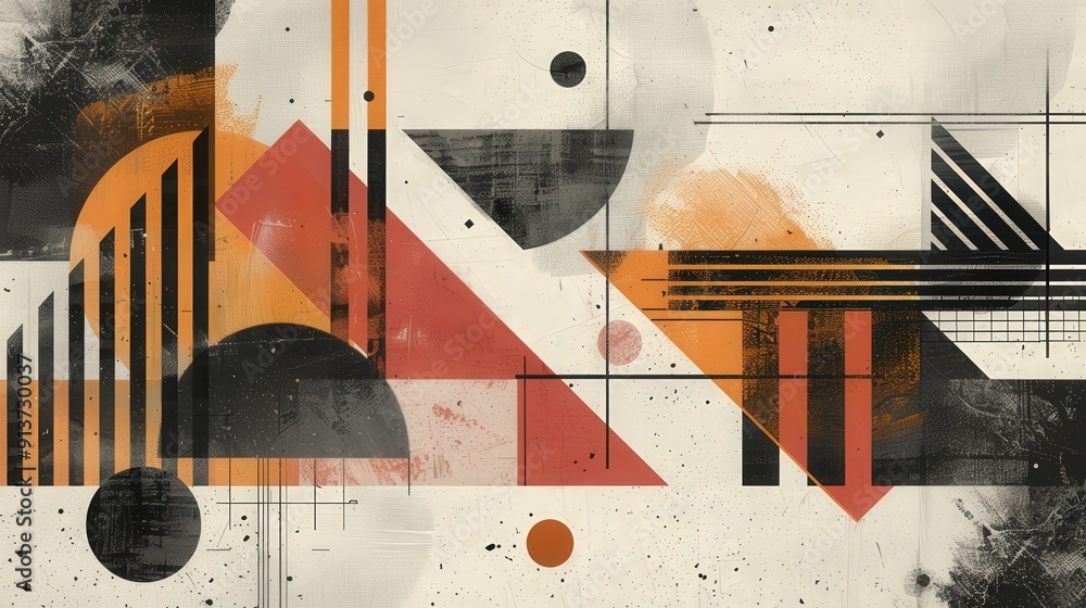 Poster harmony of geometric shapes that create balance and visual interest in your designs.