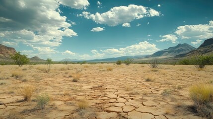 Arid Desolation: Barren Landscape in the Clutches of Global Warming