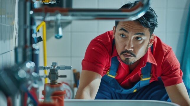 The plumber in action