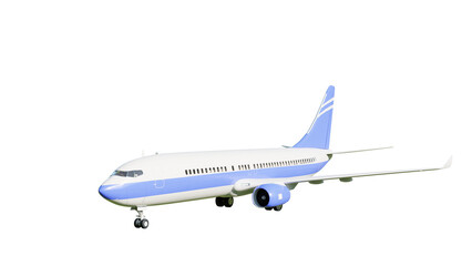 Airplane Passenger 737 Jet with Transparent Background
