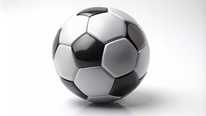 Fototapeta premium render of a soccer ball on white background, , render, soccer ball, football, sports, game, circle, round