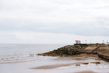 low tide on the beach