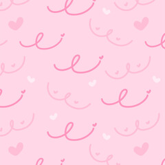 Vector pink ribbon pattern background for breast cancer awareness campaign