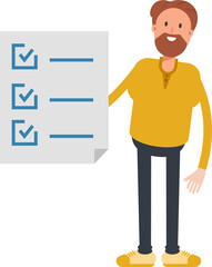 Beard Man Character and Check List Document
