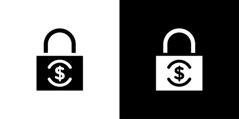 Fixed price icon Flat vector set outline