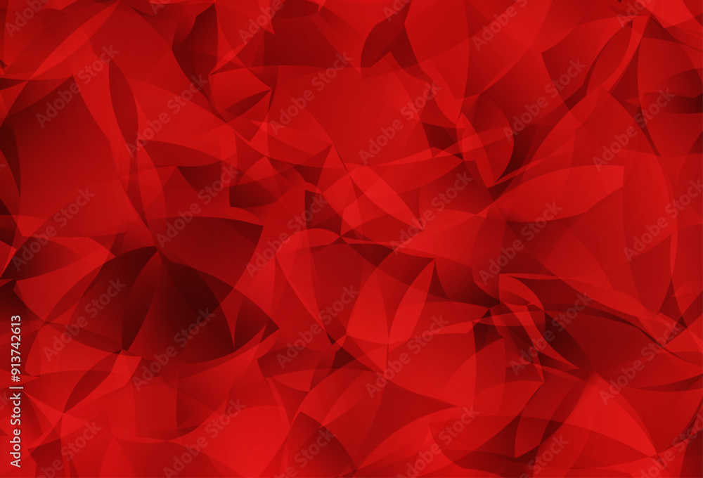Poster light red vector low poly layout.