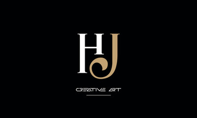 HJ, JH, H, J abstract letters logo monogram