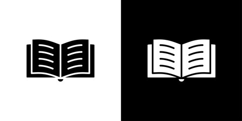Book icon Flat vector set outline