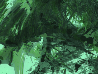 Green abstract texture. Background green art. Sea and ocean in depth