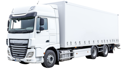 White goods truck isolated on transparent background.

