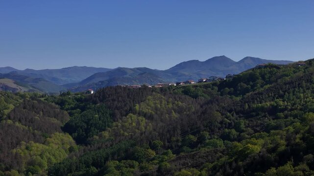 Ibardin comercial area on the border between France and Spain at the Basque Country.	