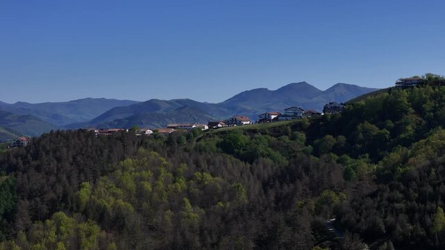 Ibardin comercial area on the border between France and Spain at the Basque Country.	