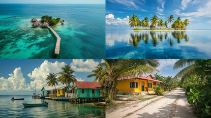Obraz premium collage of island