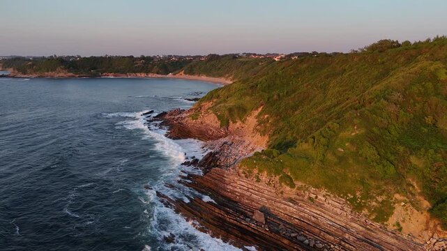 Lafitenia beach next to Donibane Lohizune (Saint Jean de Luz) at the Basque Country.