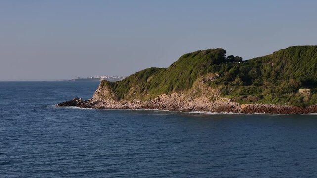 Aerial view of the northern Basque Country coast.