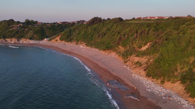 Lafitenia beach next to Donibane Lohizune (Saint Jean de Luz) at the Basque Country.