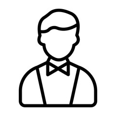 Groom Vector Line Icon Design