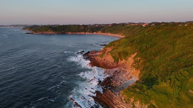 Lafitenia beach next to Donibane Lohizune (Saint Jean de Luz) at the Basque Country.