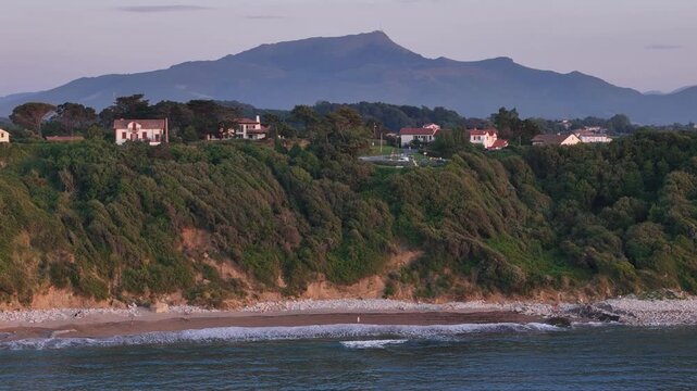 Lafitenia beach next to Donibane Lohizune (Saint Jean de Luz) at the Basque Country.